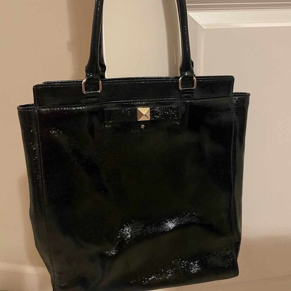 Kate Spade Glossy Black Tote